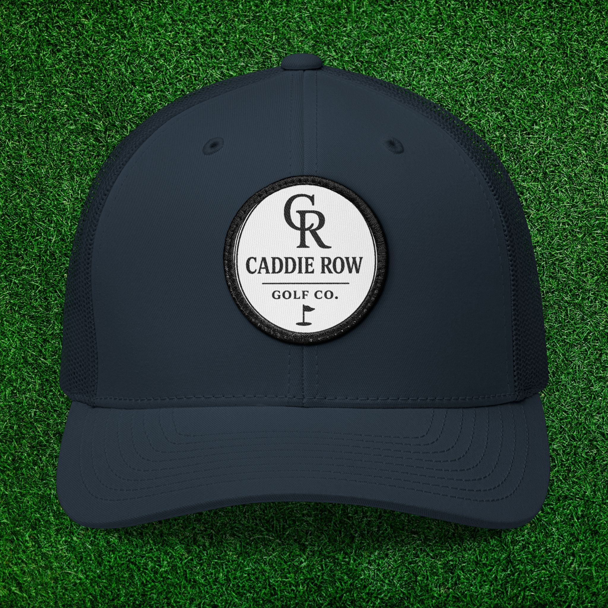 Caddie Row Embroidered Patch Trucker Hat