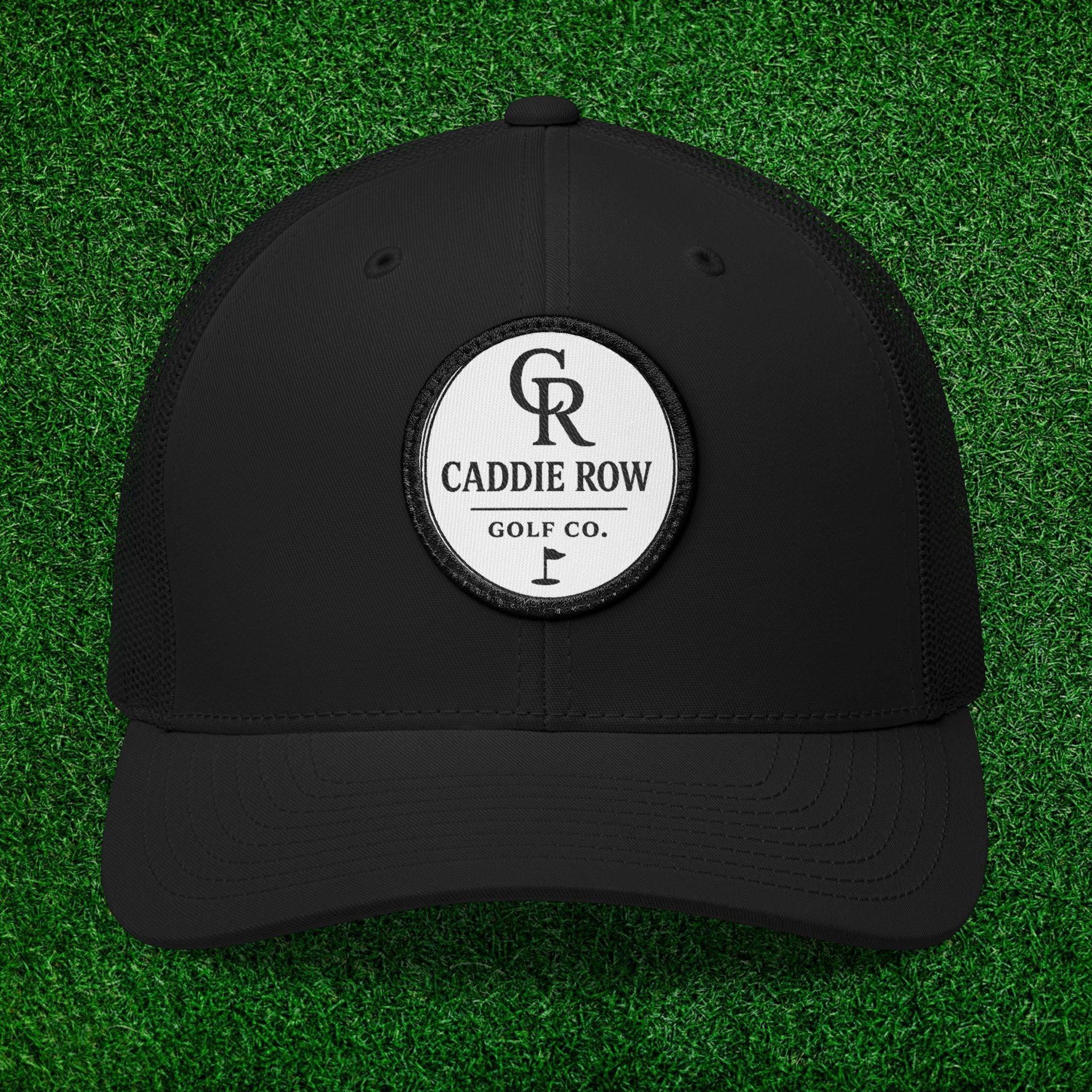 Caddie Row Embroidered Patch Trucker Hat