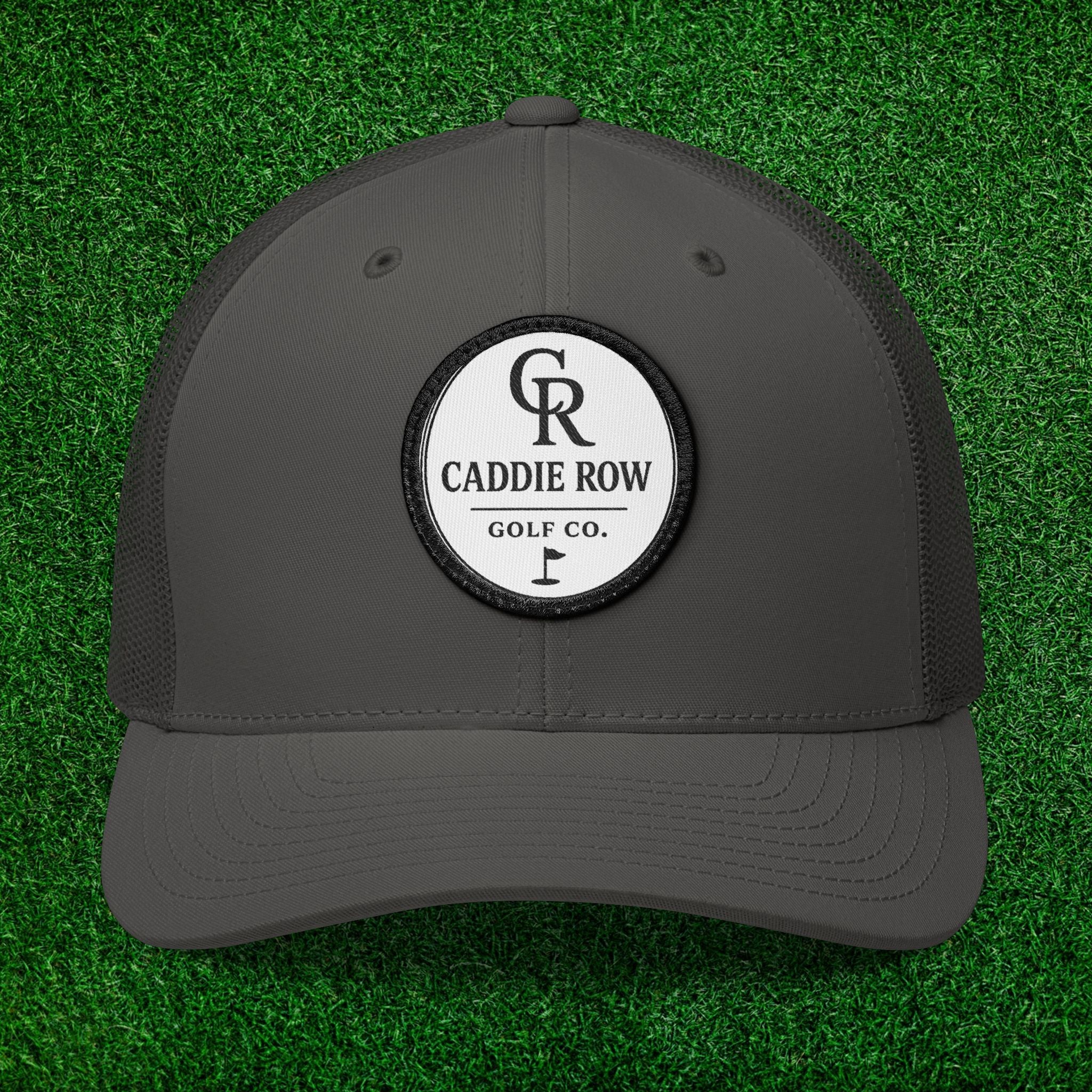 Caddie Row Embroidered Patch Trucker Hat