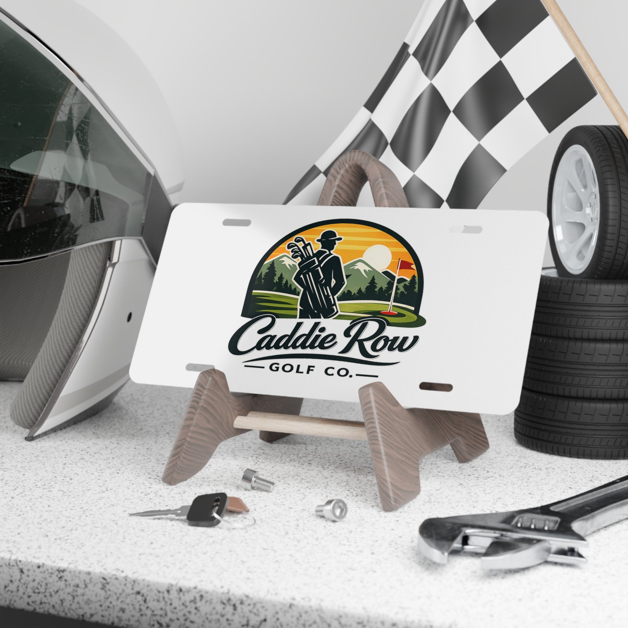 Caddie Row Logo License Plate