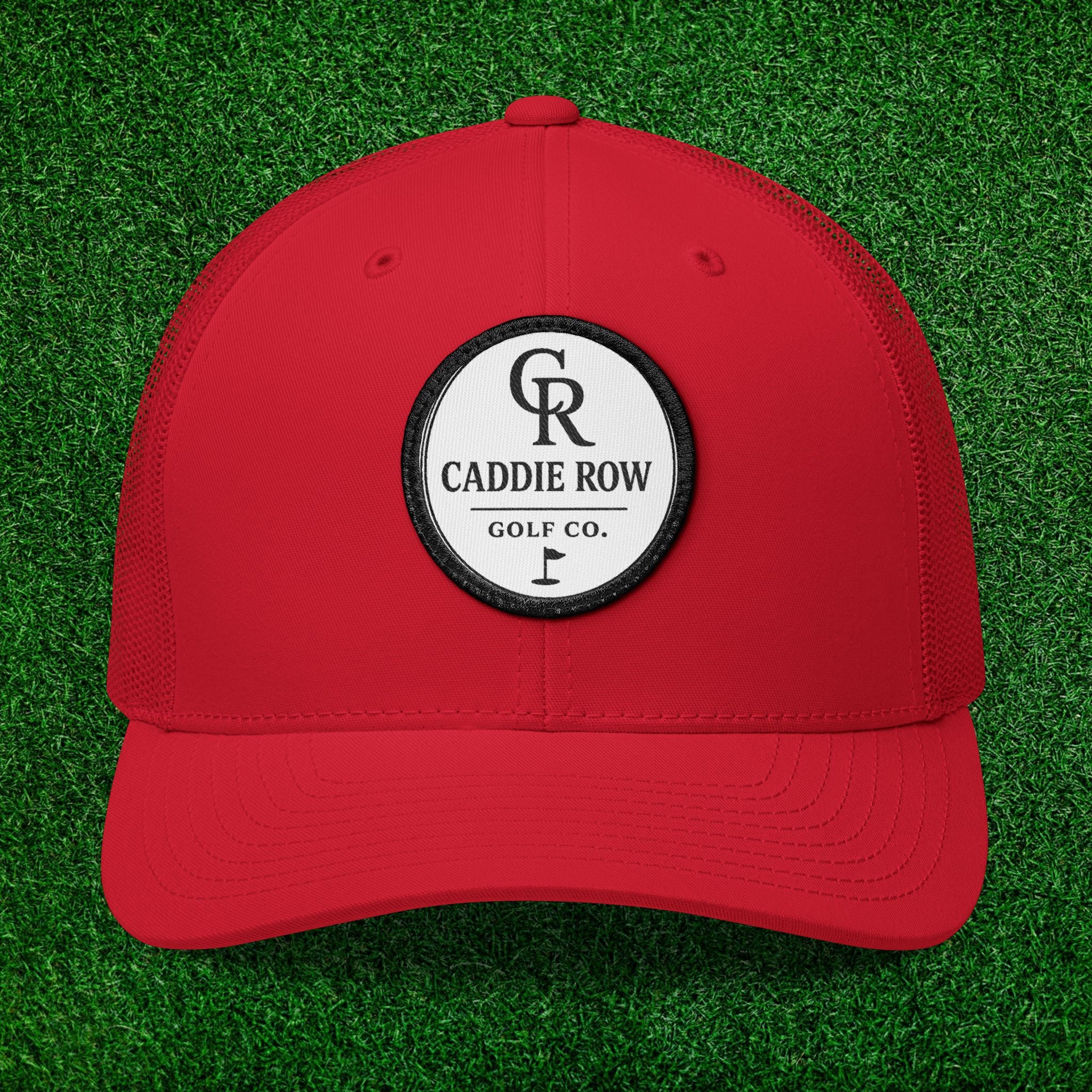 Caddie Row Embroidered Patch Trucker Hat