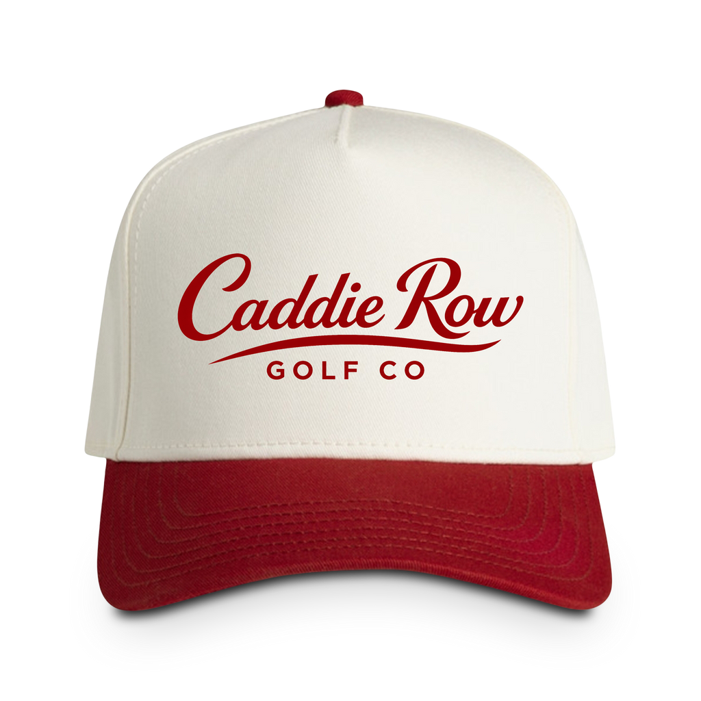 Caddie Row Two-Tone Golf Cap - Cardinal Red