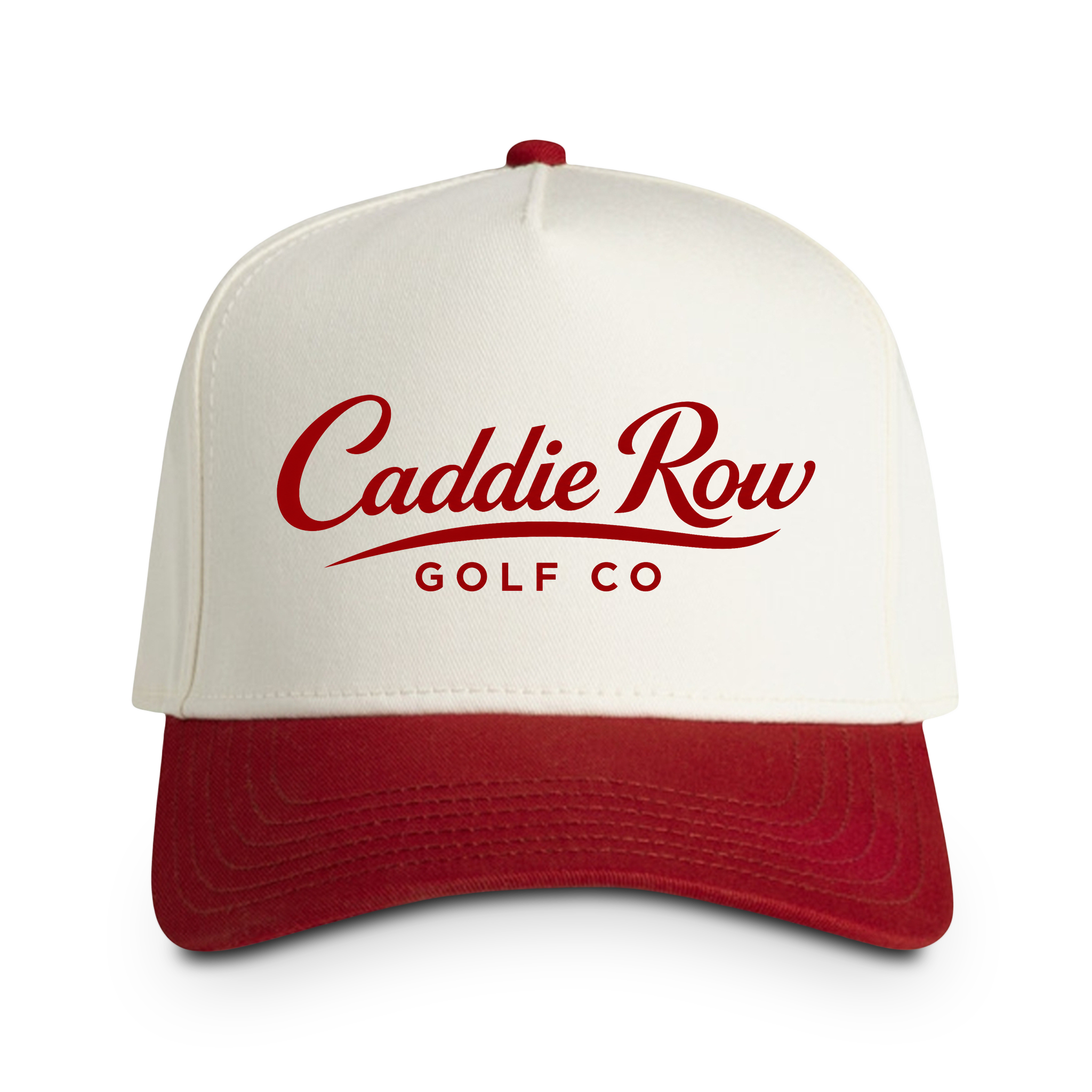 Caddie Row Two-Tone Golf Cap - Cardinal Red