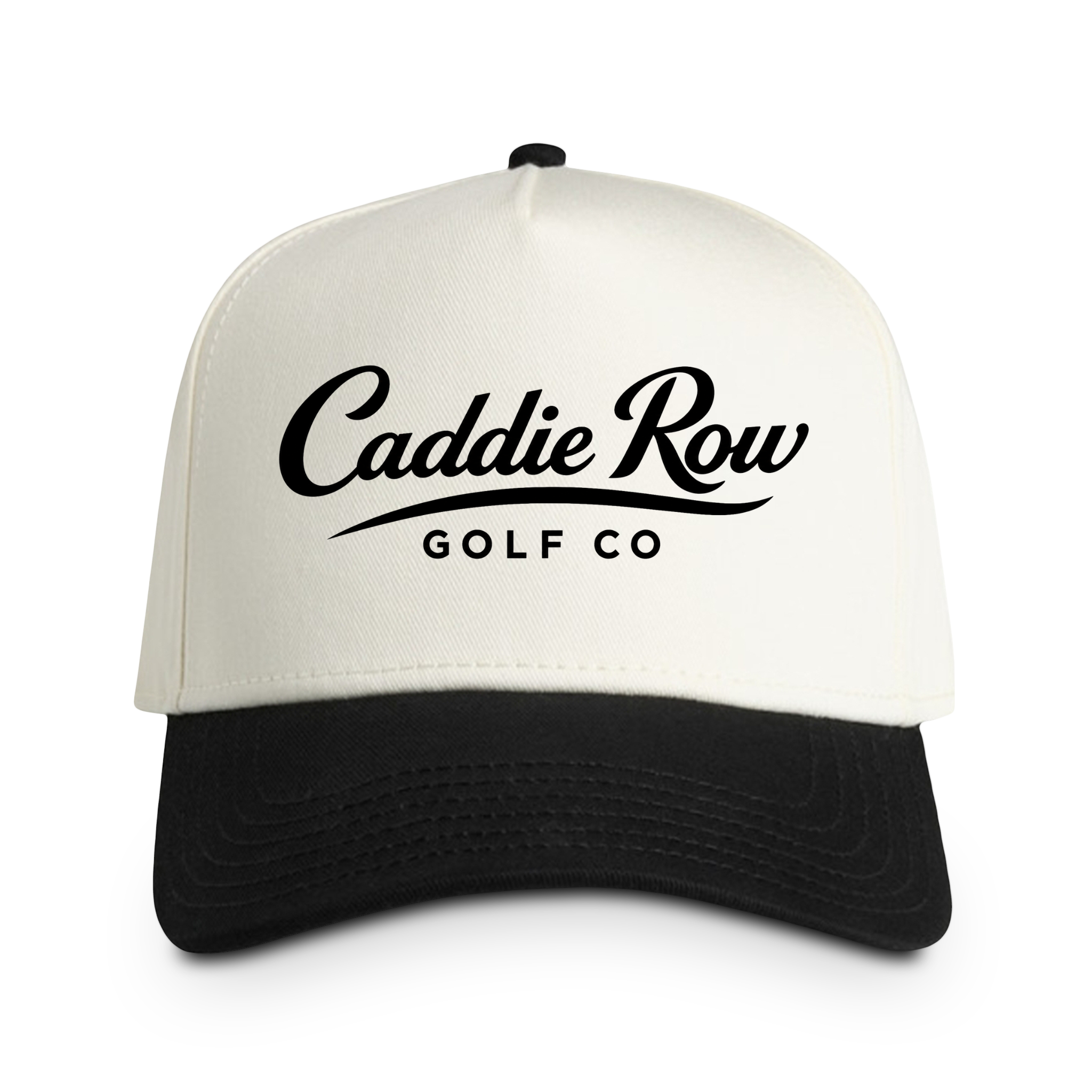 Caddie Row Two-Tone Golf Cap - Black