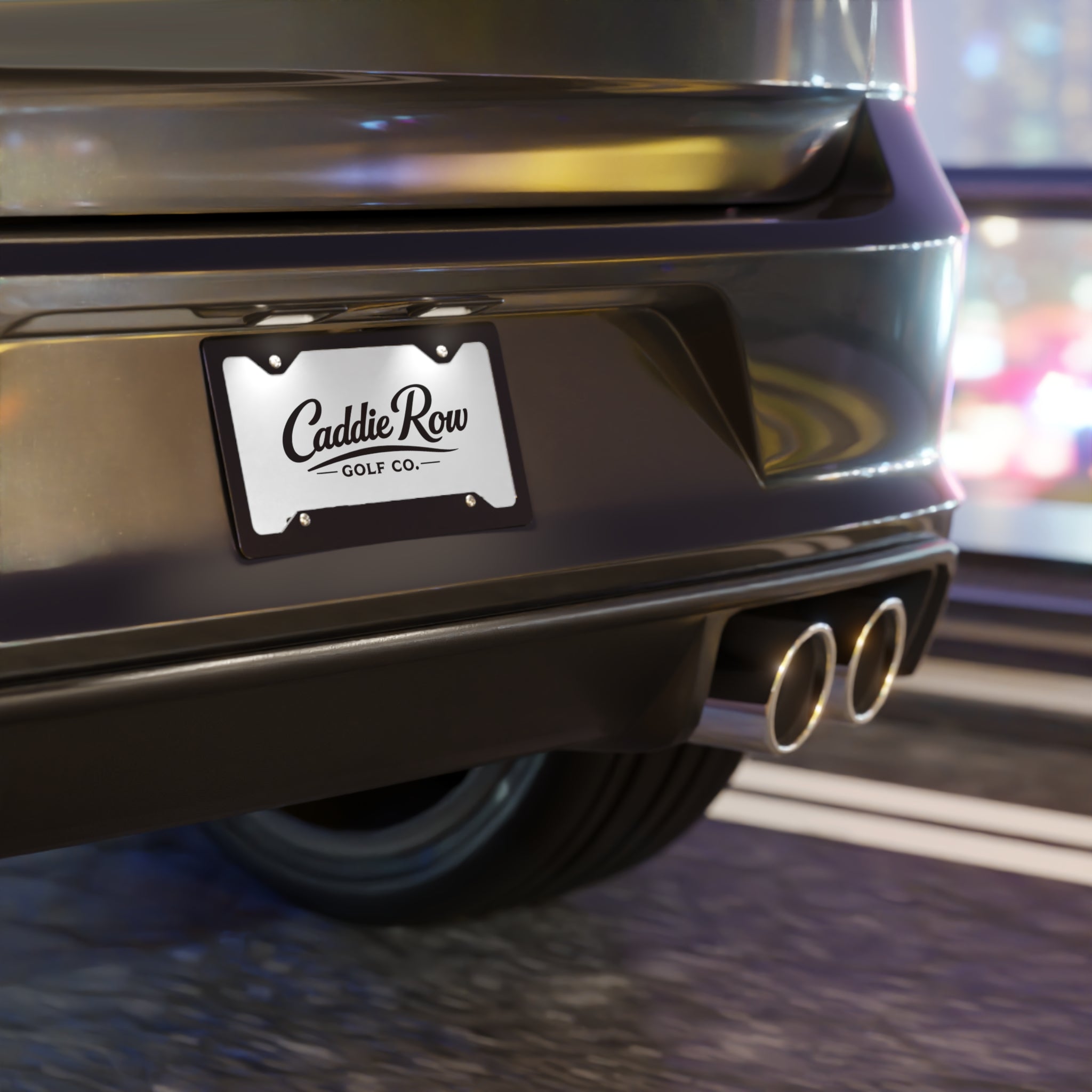 Caddie Row Logo License Plate