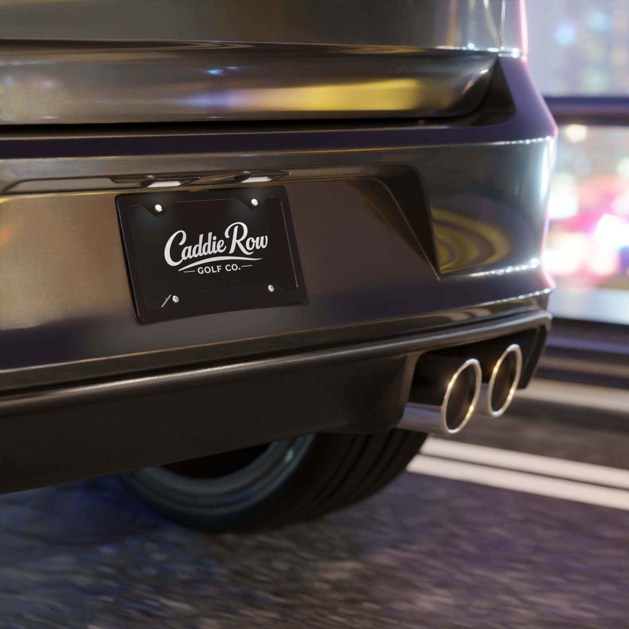 Caddie Row Logo License Plate