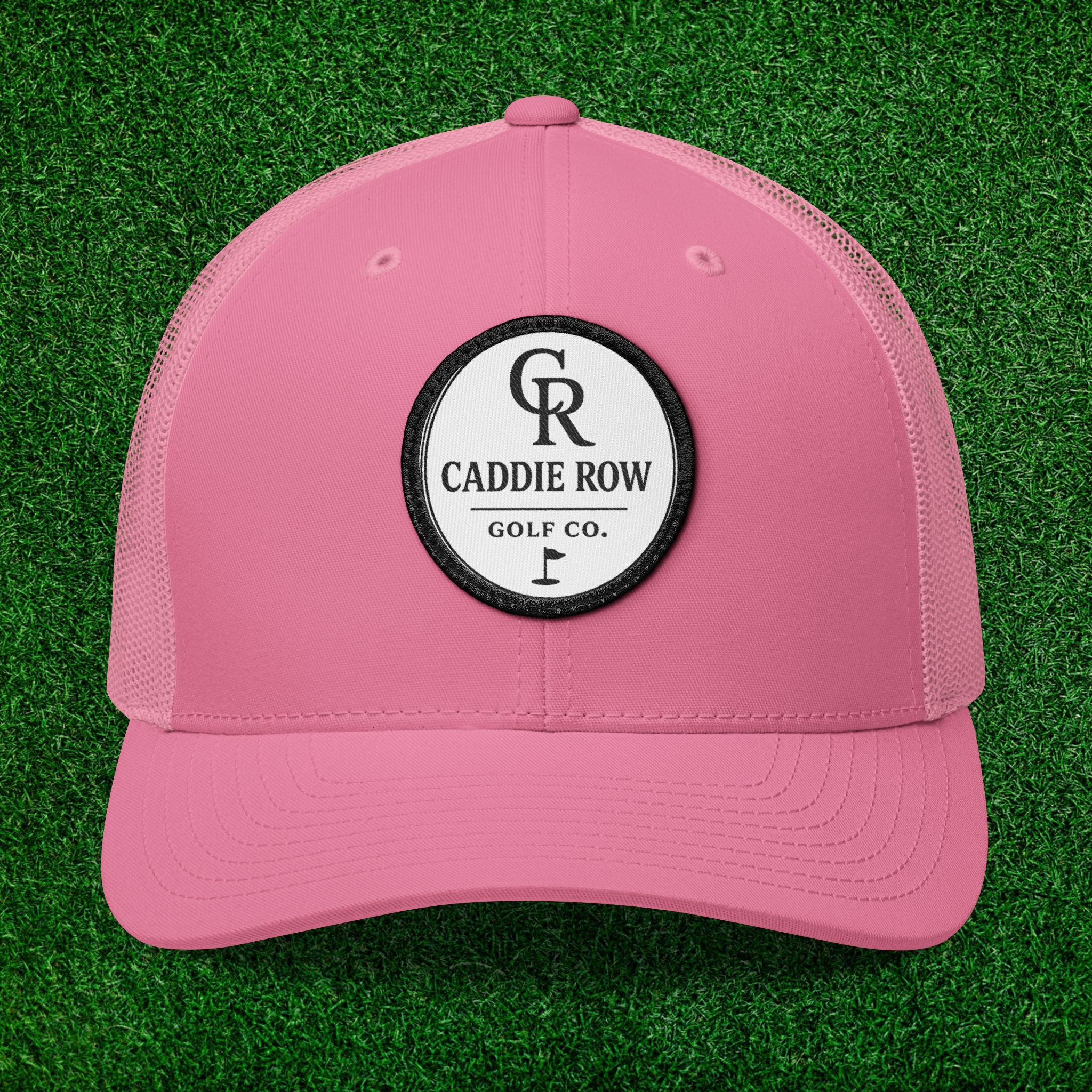 Caddie Row Embroidered Patch Trucker Hat